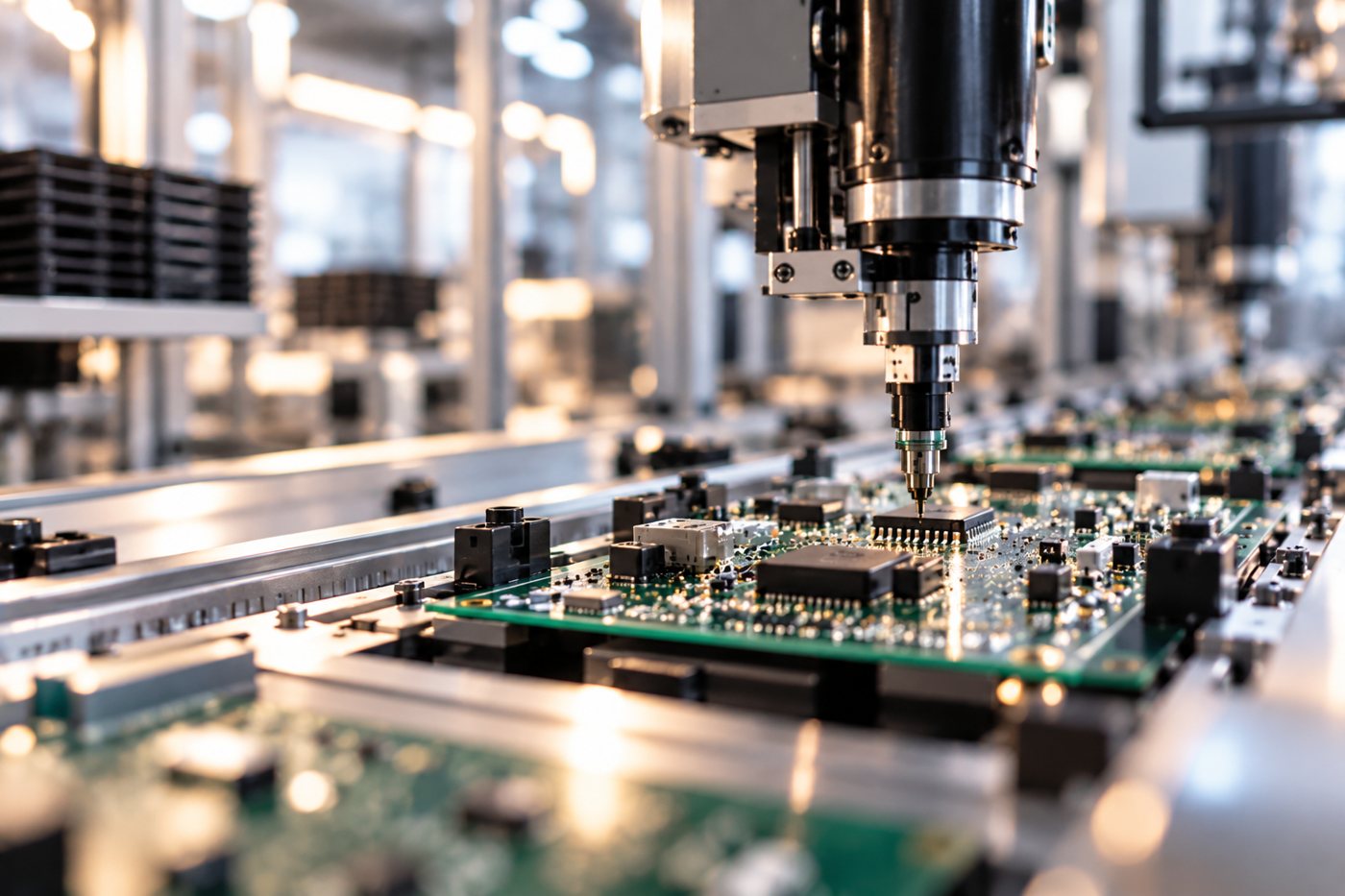 Automated circuit board assembly line